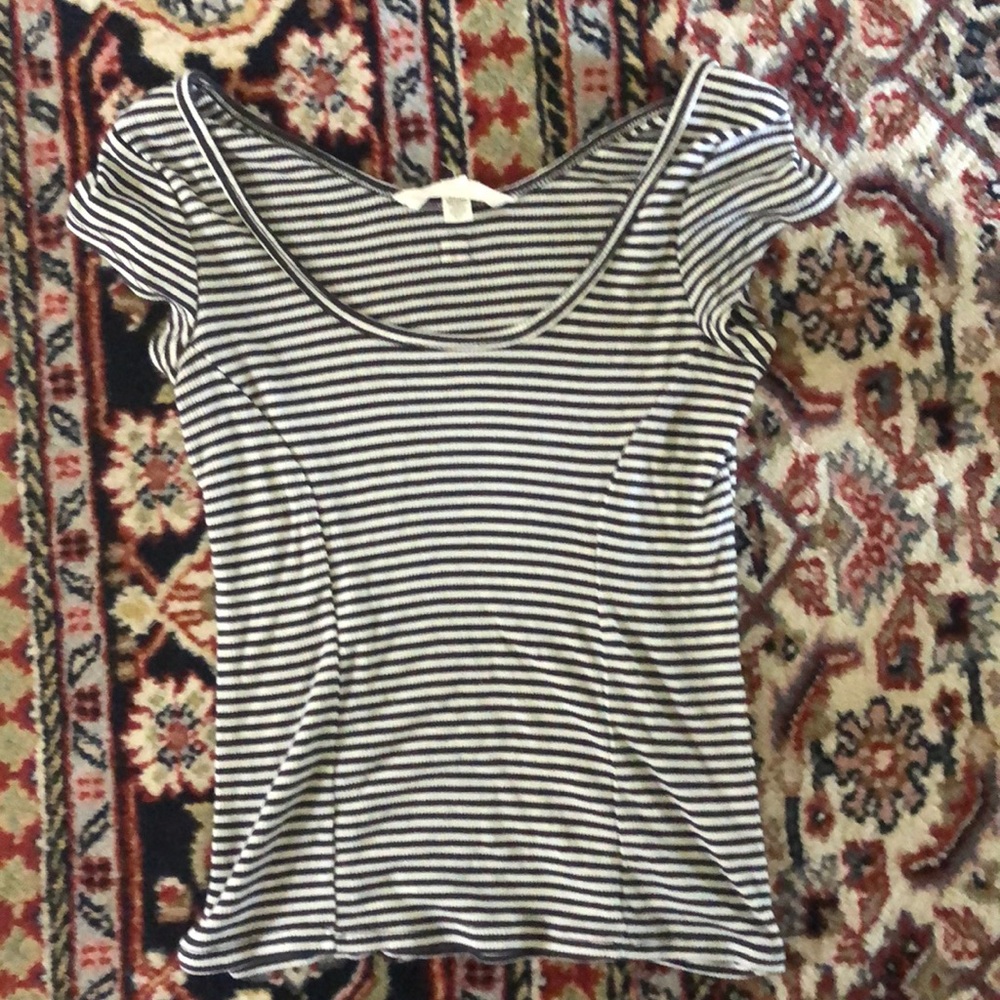 Billabong Striped Crop Tee